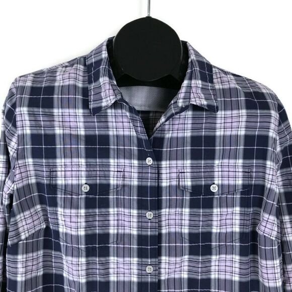 Eddie Bauer Adventurer II Long Sleeve Shirt Women's XL Plaid Hiking Outdoor - Picture 2 of 12